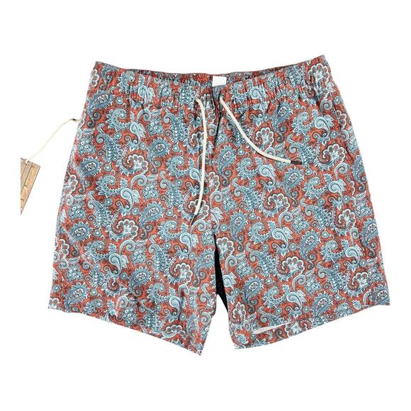 NEW Fair Harbor Men's Paisley Astos Anchor Swim Trunk Shorts size 3x 6" - Picture 1 of 7
